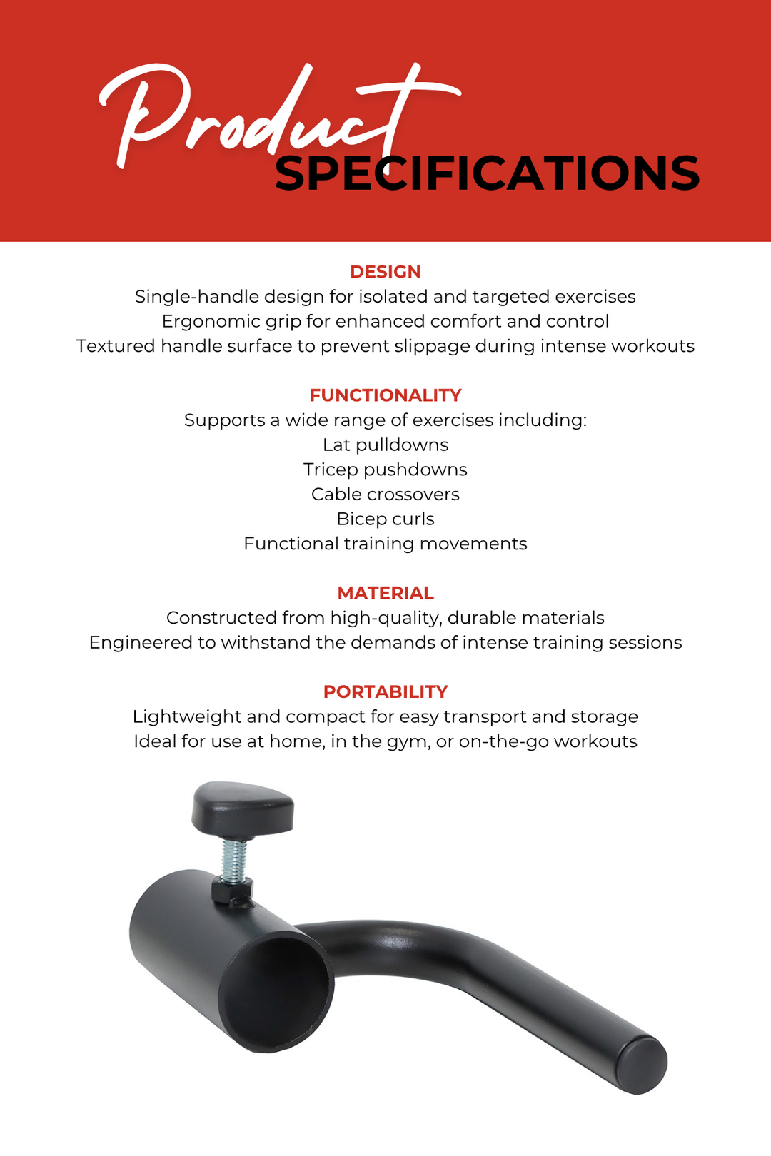 Body Iron Single Grappler Handle