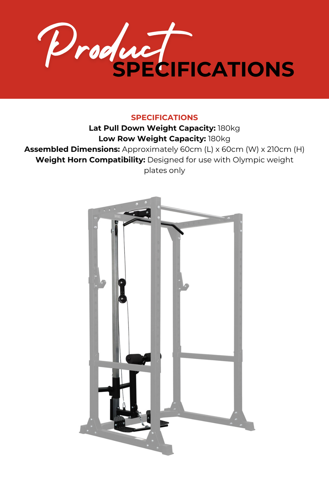Body Iron CX/Studio Lat Pull Down / Low Row Attachment