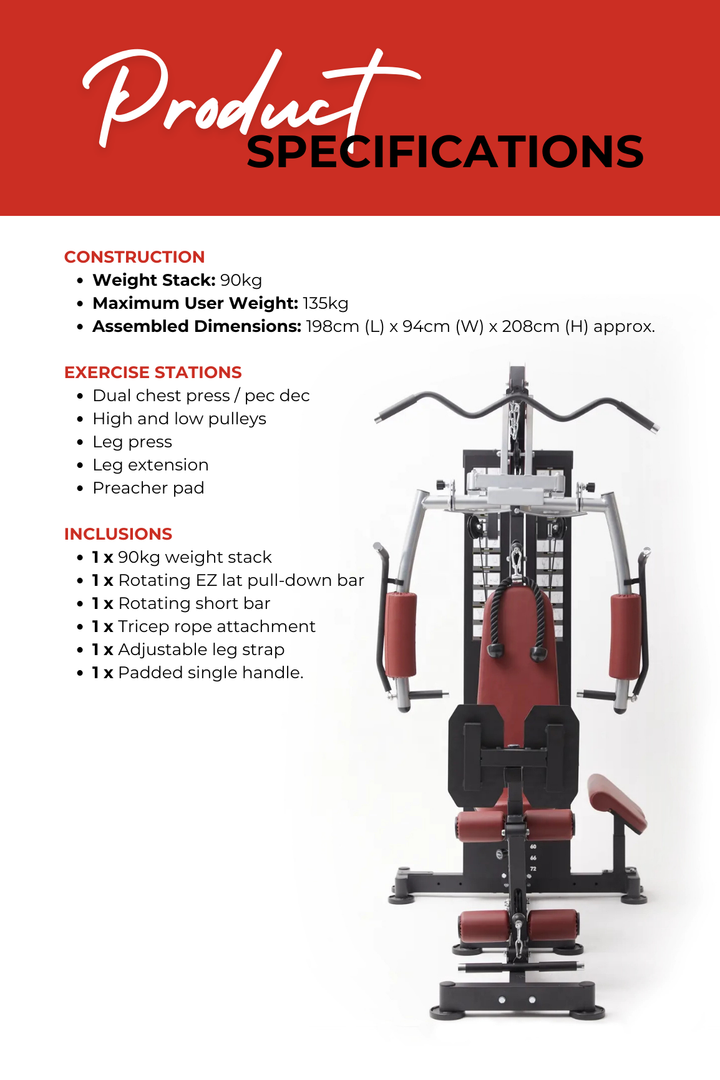 Body Iron Studio S250 Multi Station Home Gym With Leg Press