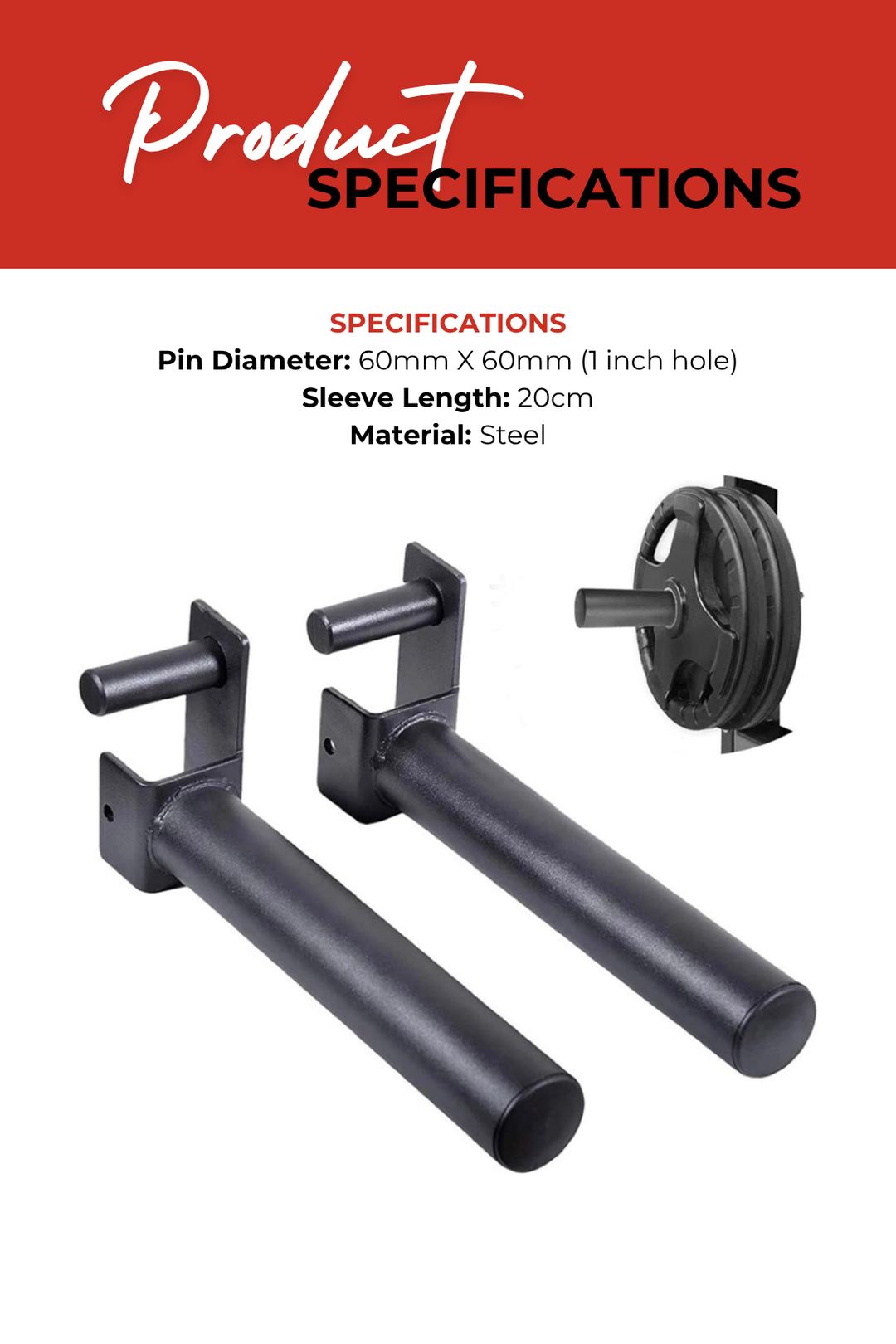 Body Iron CX Side Olympic Weight Storage Attachment Pair