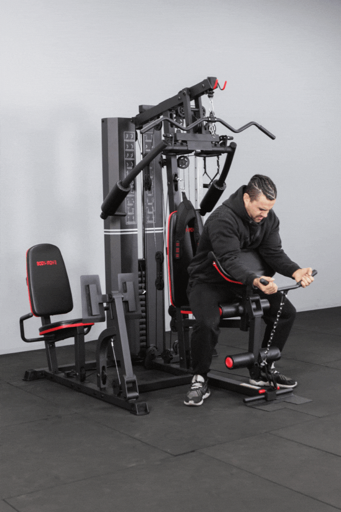 Body Iron Multi Station Home Gym With Leg Press BHG8000 + Adjustable Cable Station