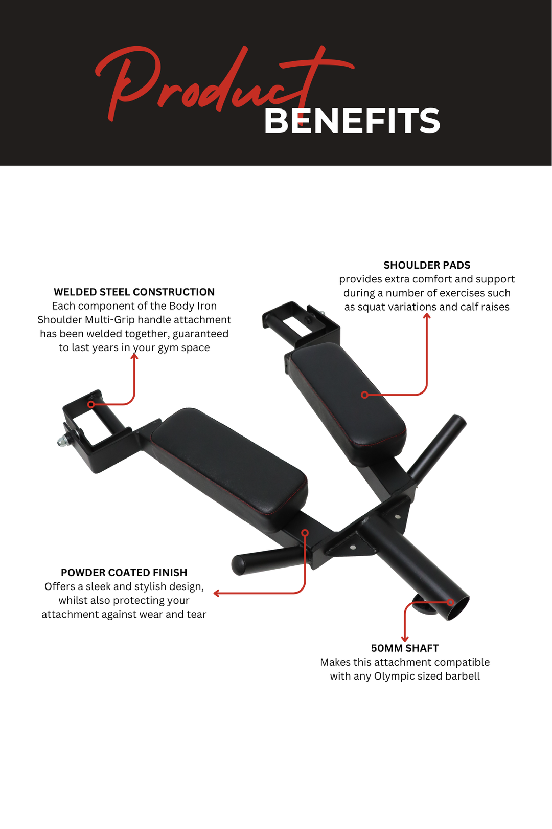 Body Iron Shoulder Multi-Grip Handle Attachment