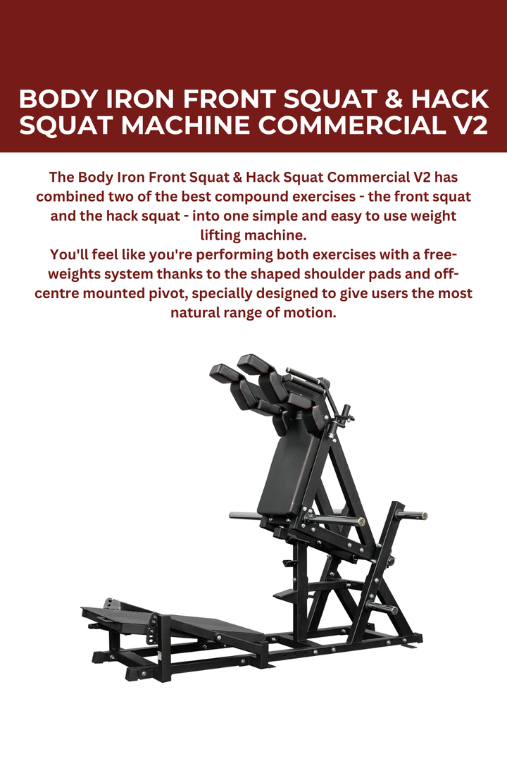 Body Iron Front Squat & Hack Squat Machine Commercial V2