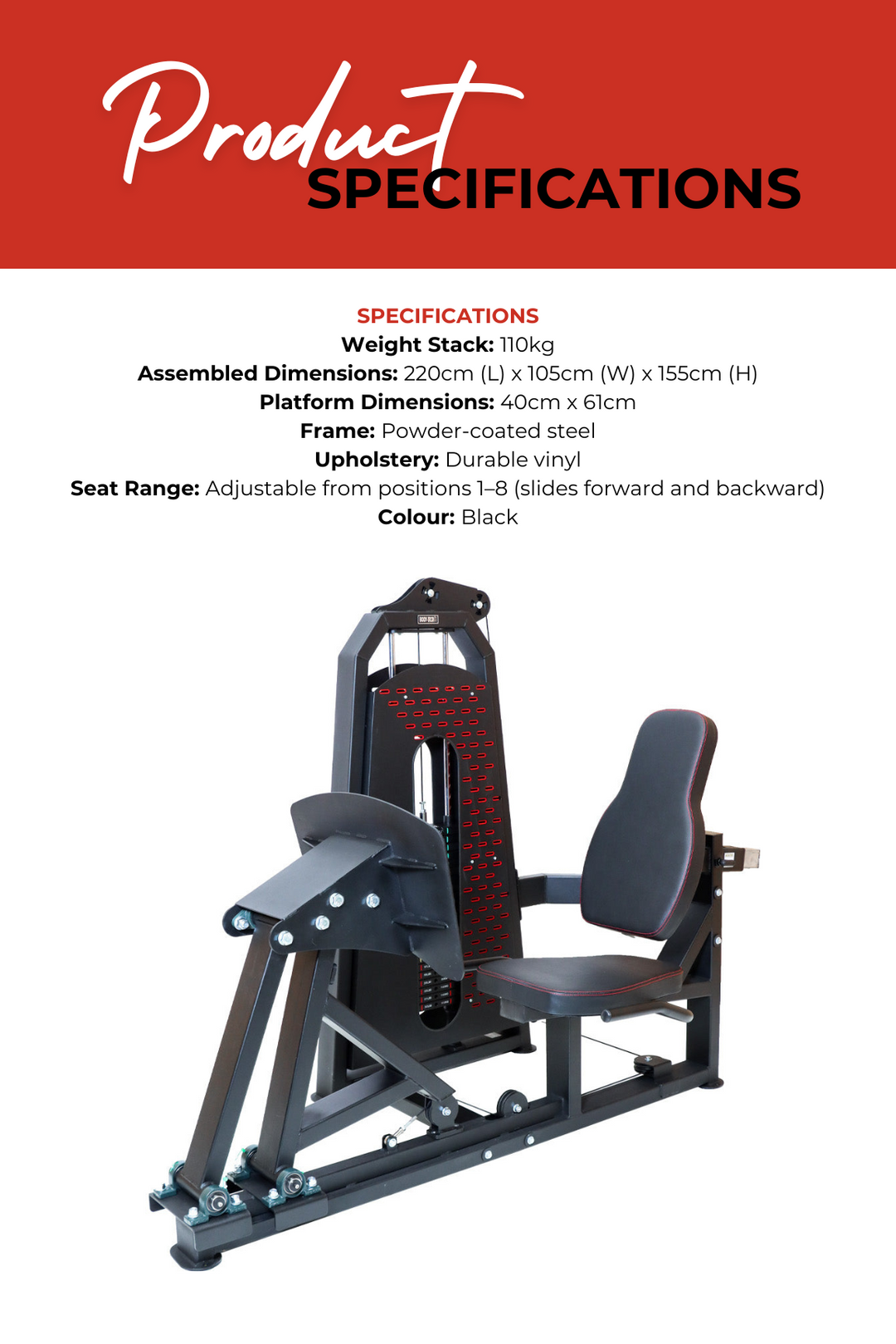 Body Iron Commercial Seated Leg Press