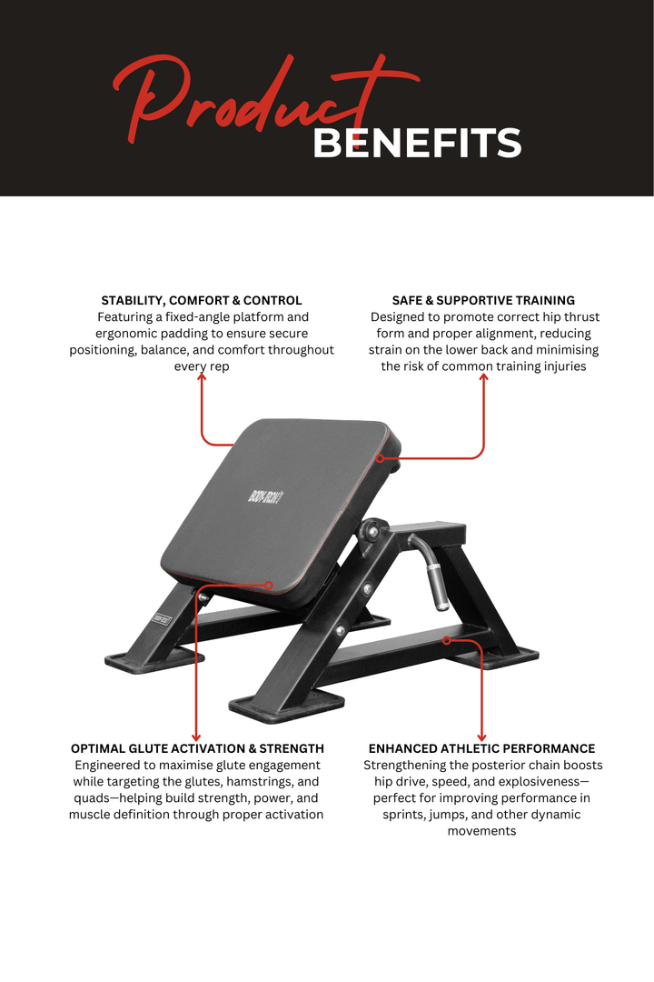 ม้านั่งฝึกกล้ามเนื้อสะโพกและก้น Body Iron Commercial GB200