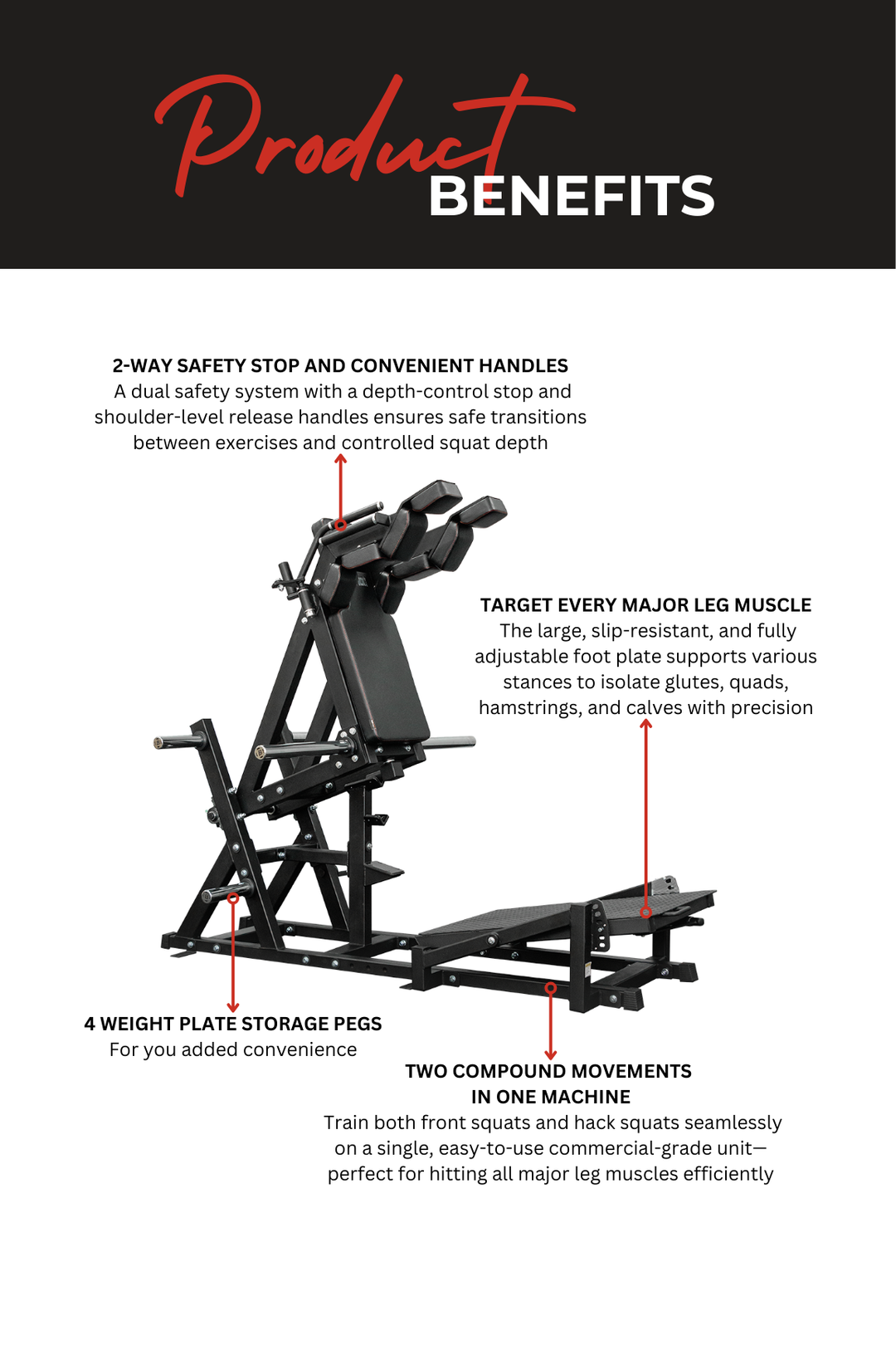 Body Iron Front Squat & Hack Squat Machine Commercial V2