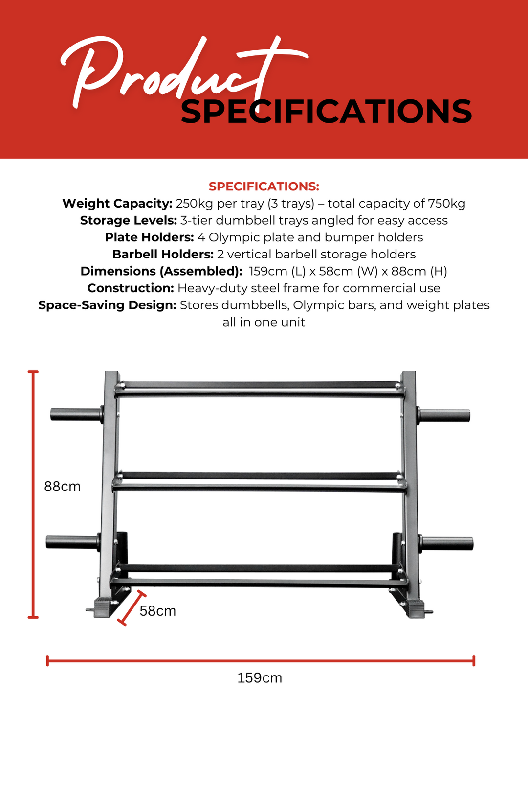 Body Iron Commercial Weight Storage Rack