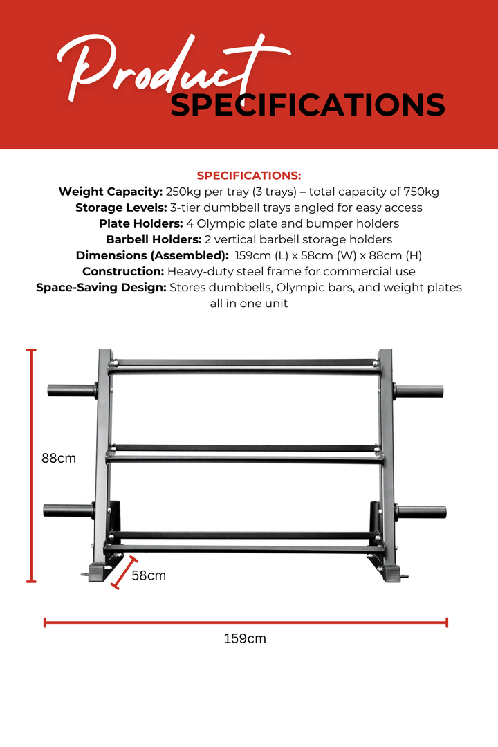 Body Iron Commercial Weight Storage Rack