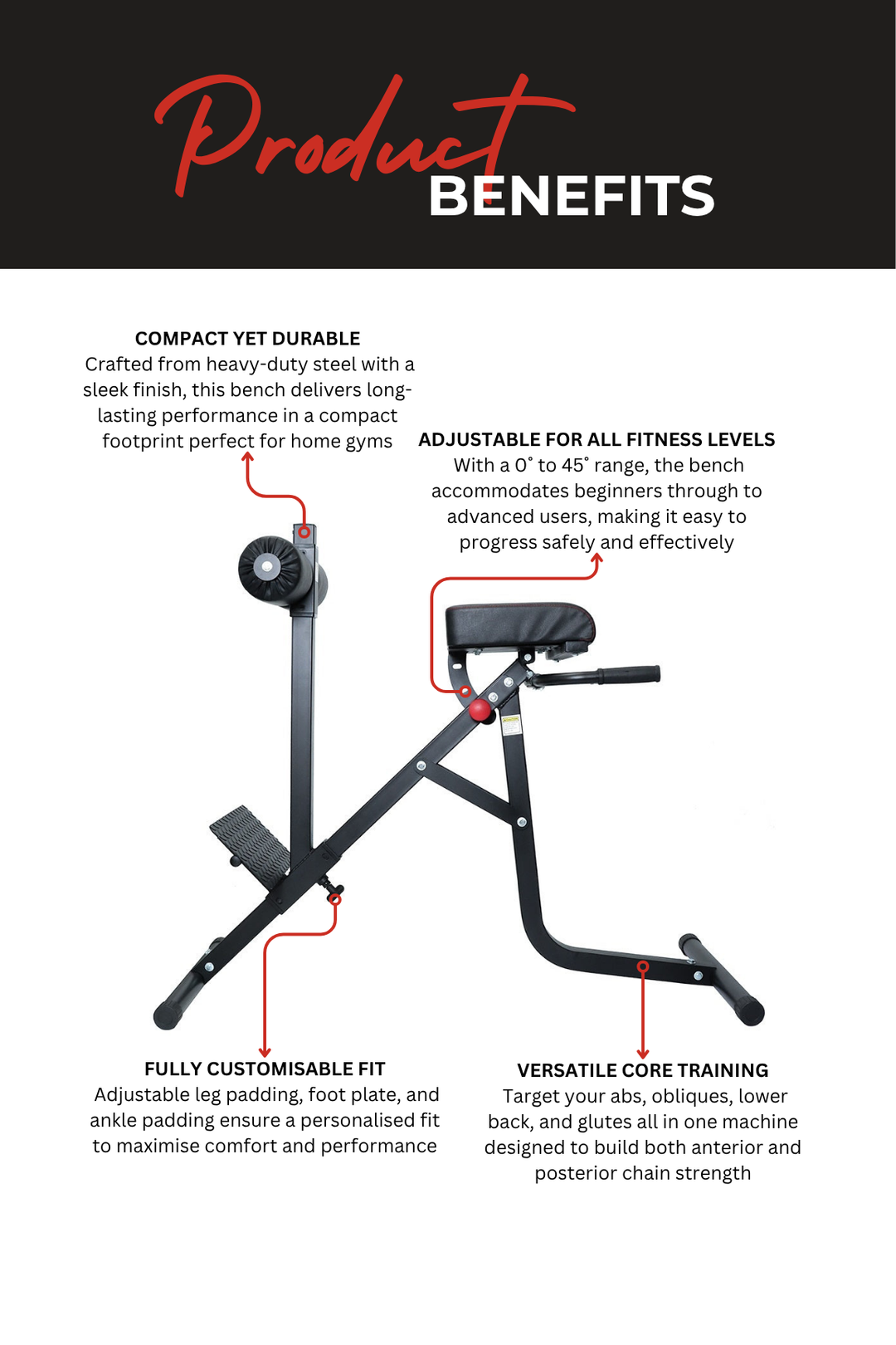 Body Iron Hyper Extension Roman Chair