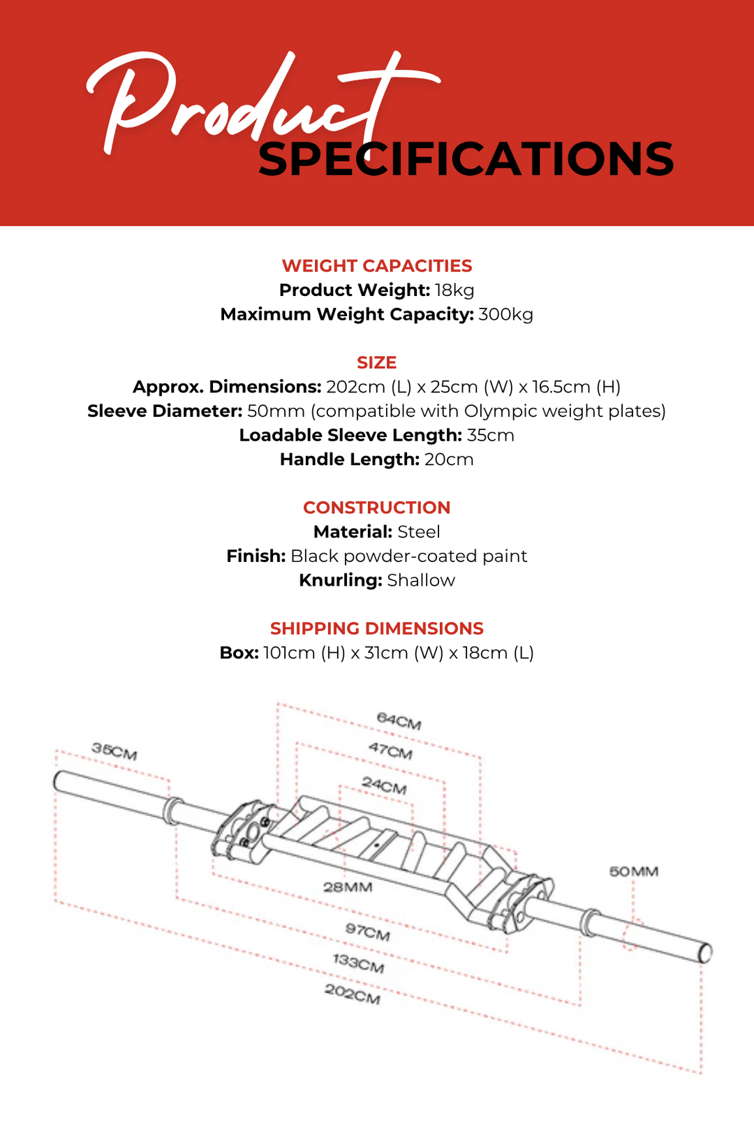 Body Iron Olympic Cambered Swiss Bar