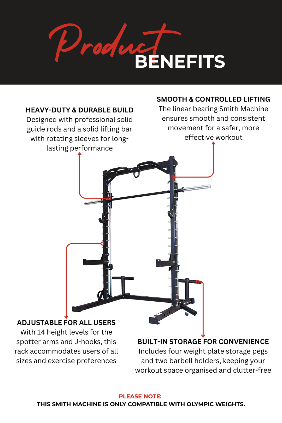 Body Iron Smith Machine Half Rack