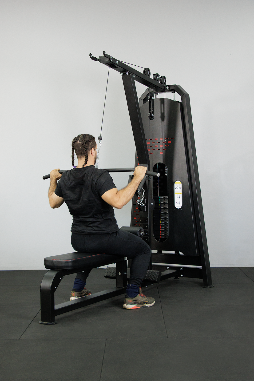 Body Iron Commercial Pro Elite Lat Pull Down / Low Row Machine