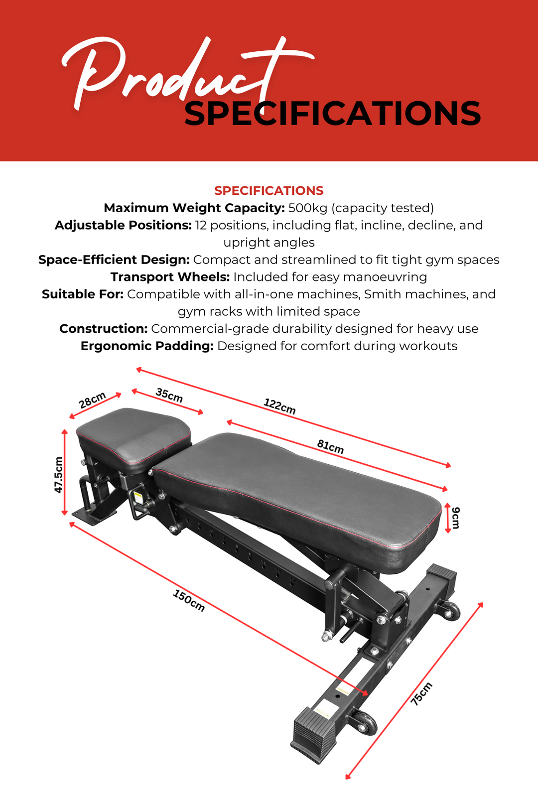 Body Iron Commercial Adjustable Bench 530MB