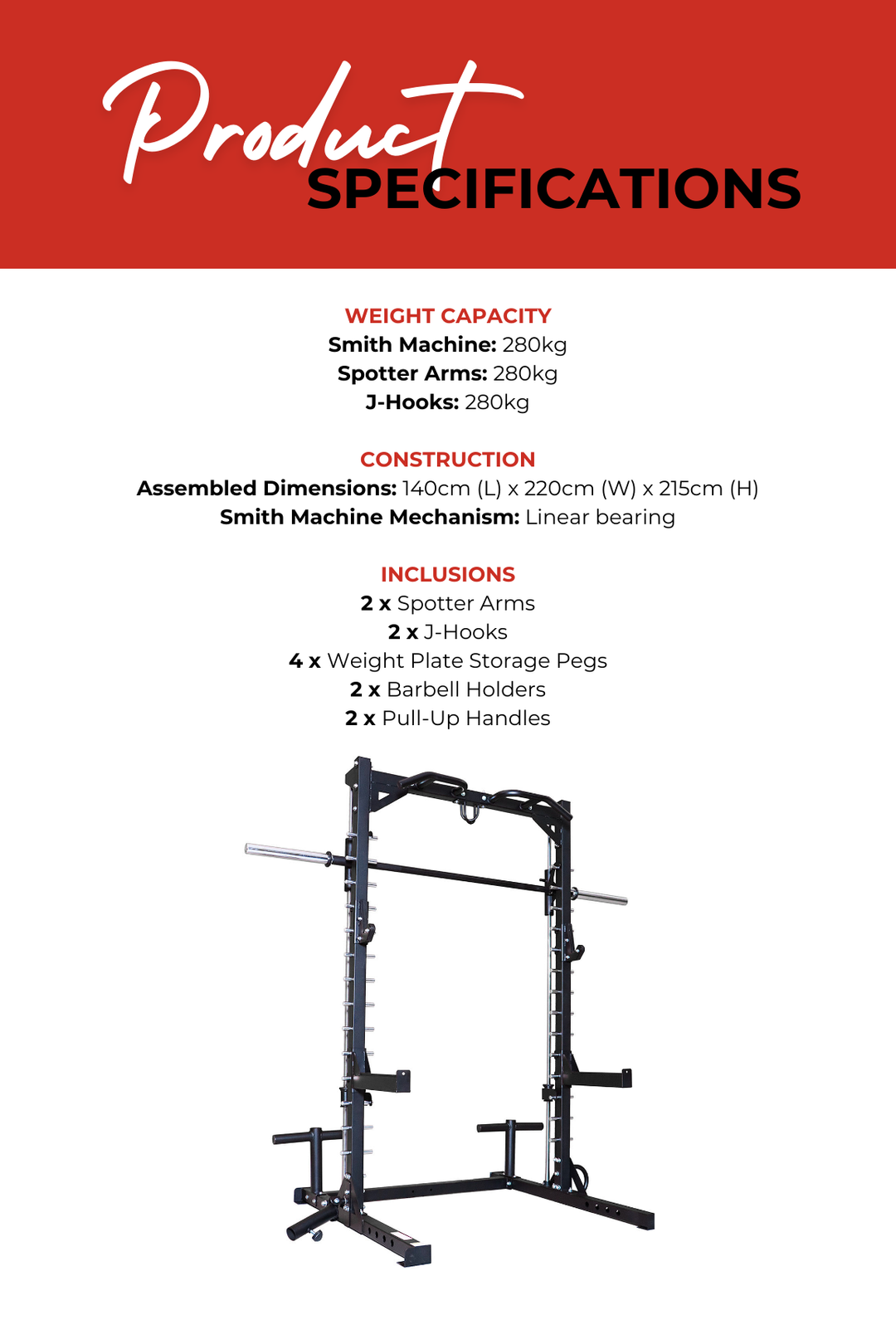 Body Iron Smith Machine Half Rack