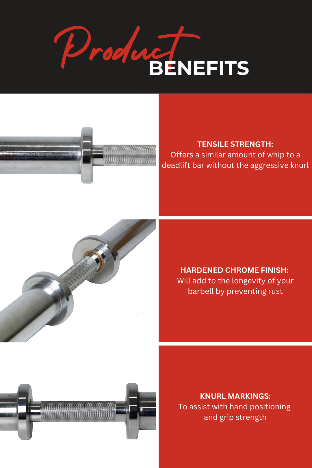 Body Iron Olympic Dumbbell Handle (Single)