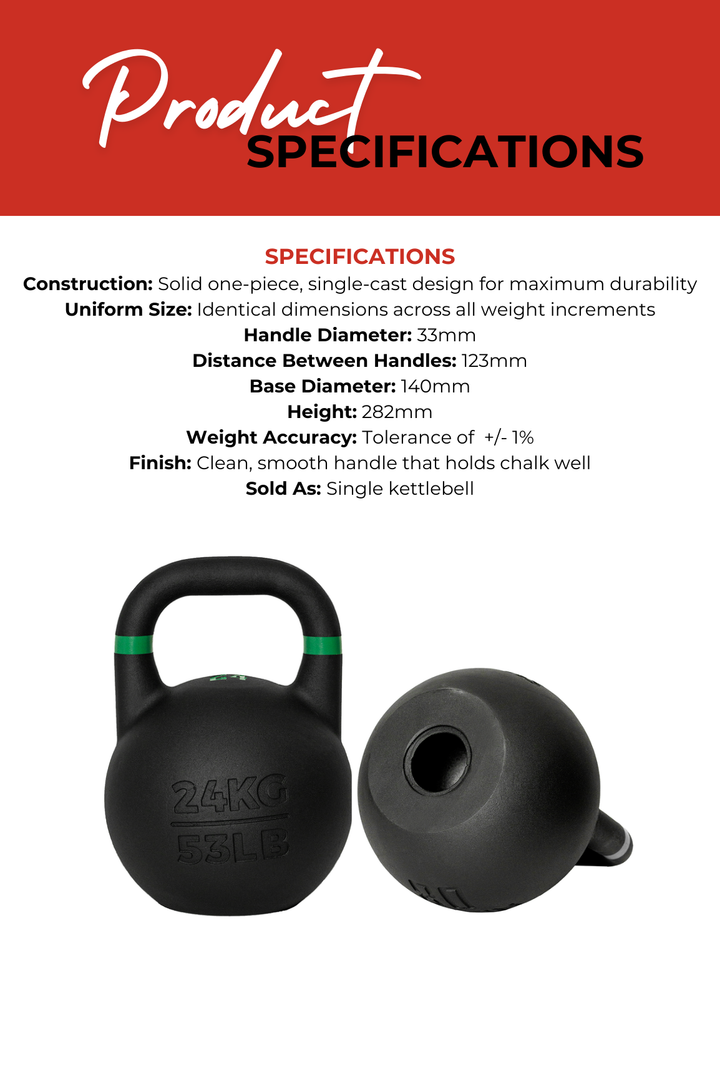 Body Iron Rising Pro Grade Competition Kettlebell 24kg
