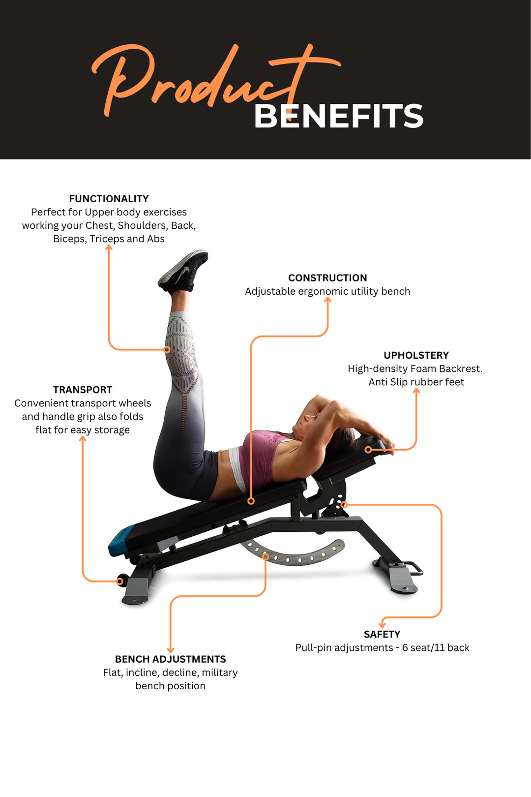 Proform Carbon Adjustable FID Bench