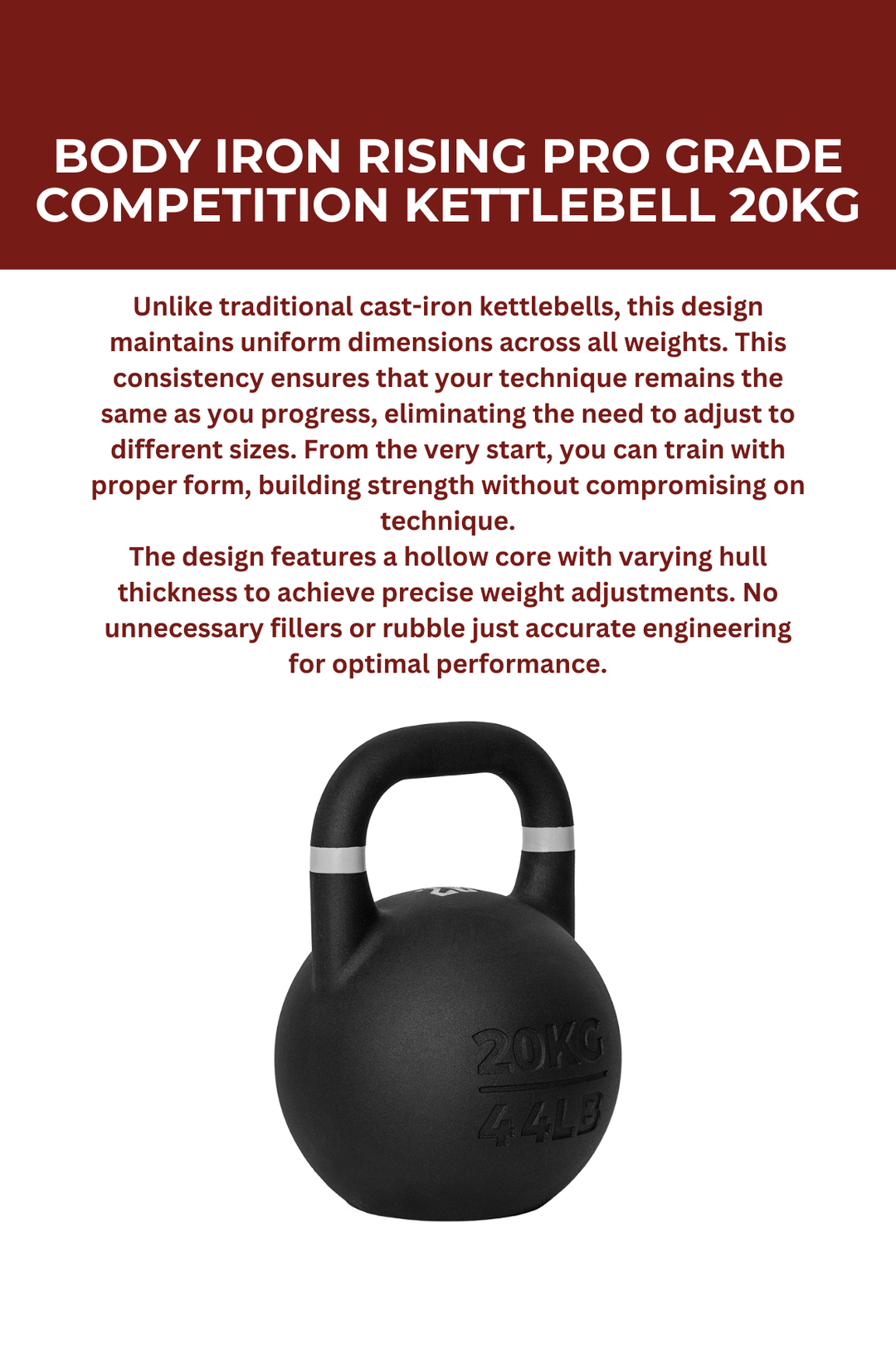 Body Iron Rising Pro Grade Competition Kettlebell 20kg