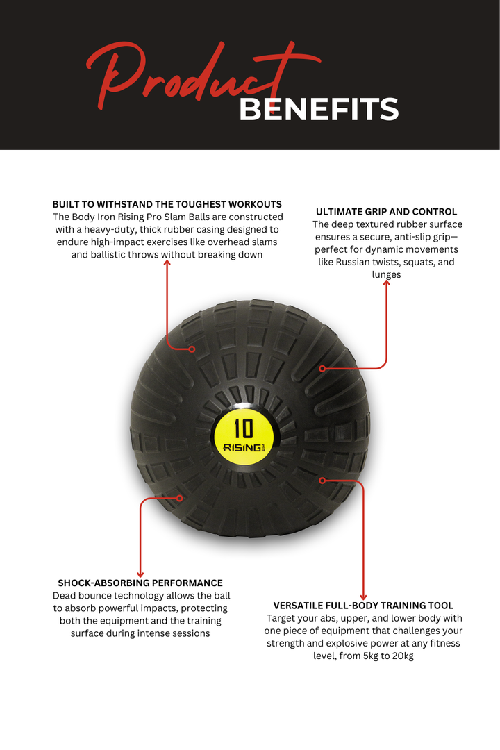 Body Iron Rising Pro Commercial Slam Ball 10kg