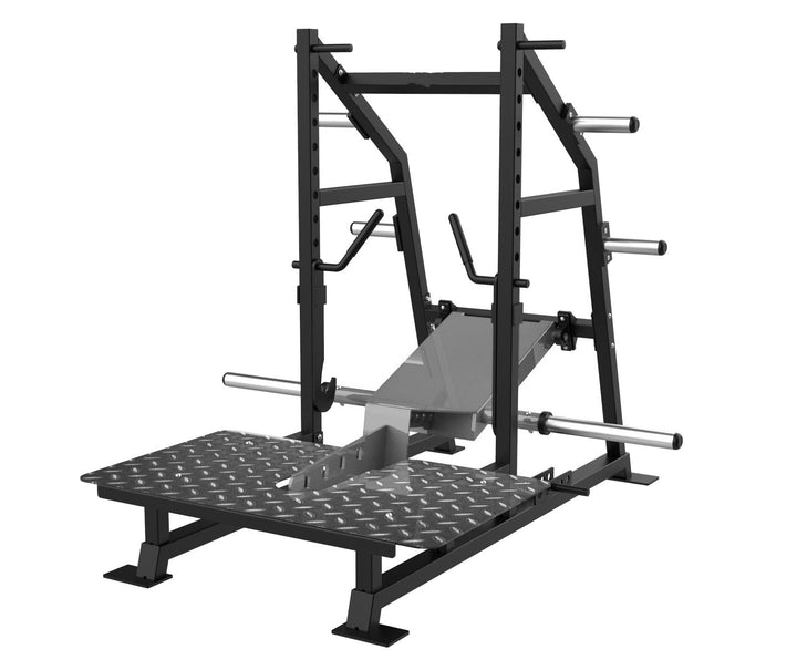 เครื่องฝึกสควอทแบบใช้เข็มขัด Body Iron Commercial Power Belt Squat Rack Machine