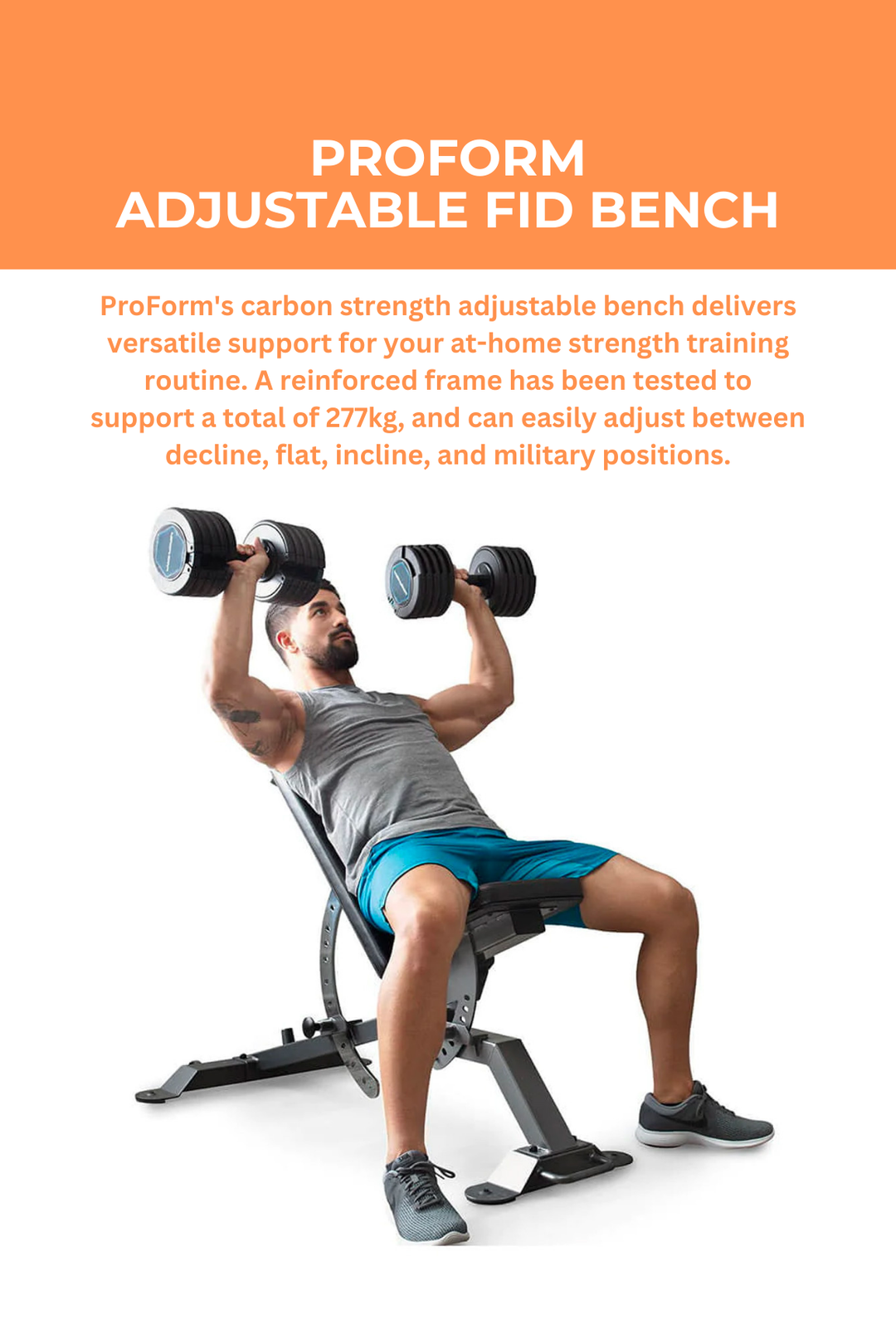 Proform Carbon Adjustable FID Bench