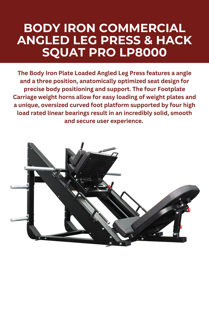 Body Iron Commercial Angled Leg Press & Hack Squat Pro LP8000