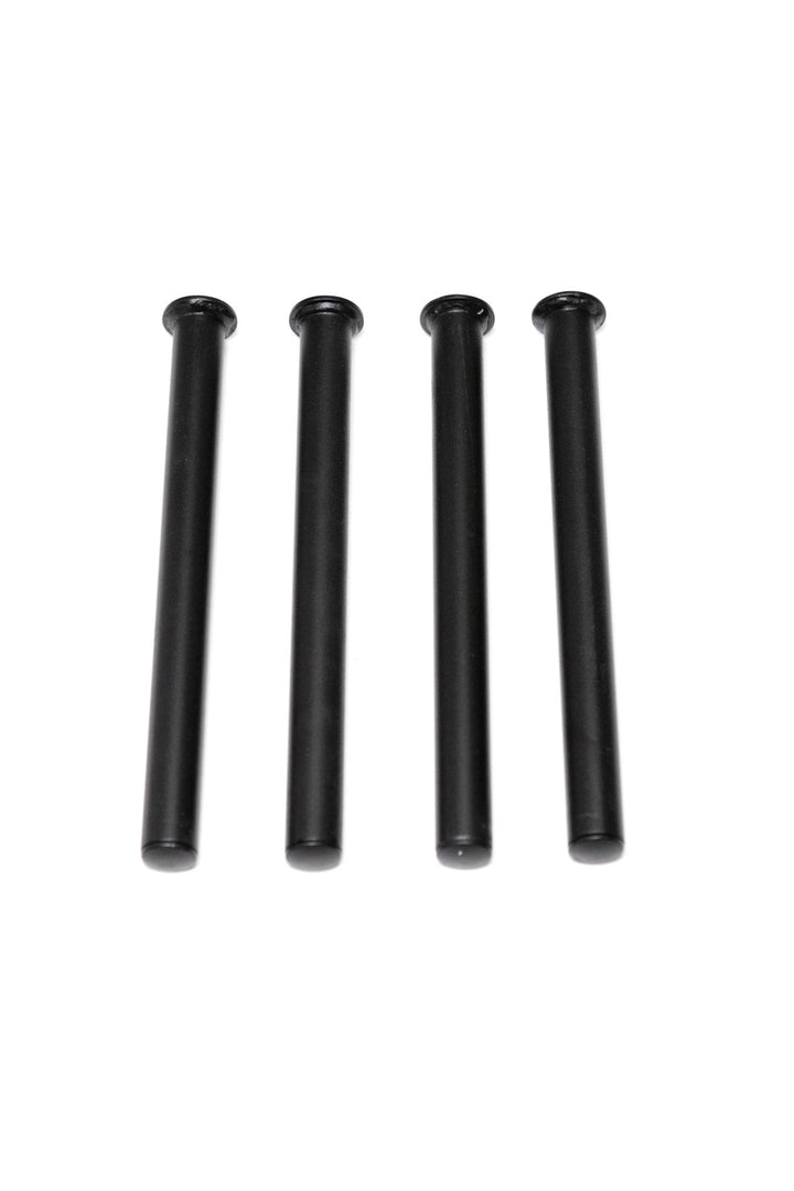 Four black metal band pegs
