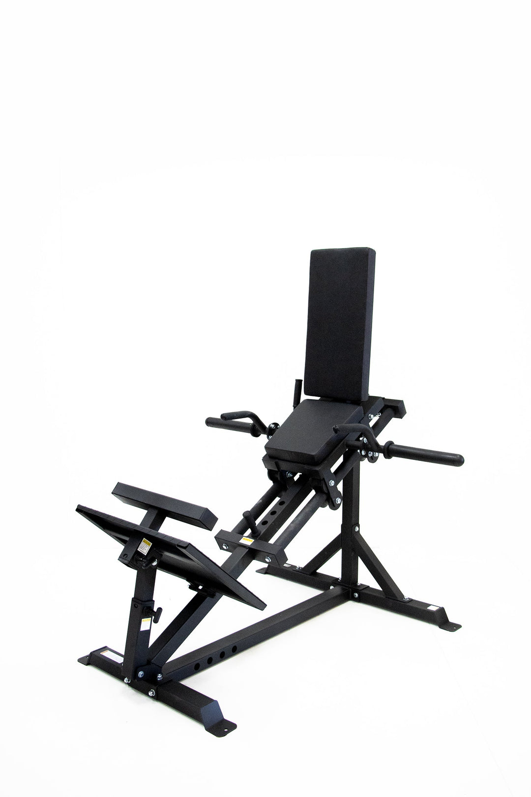 Black standing leg press and calf raise