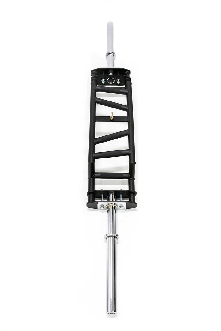 Black and chrome Olympic swiss barbell