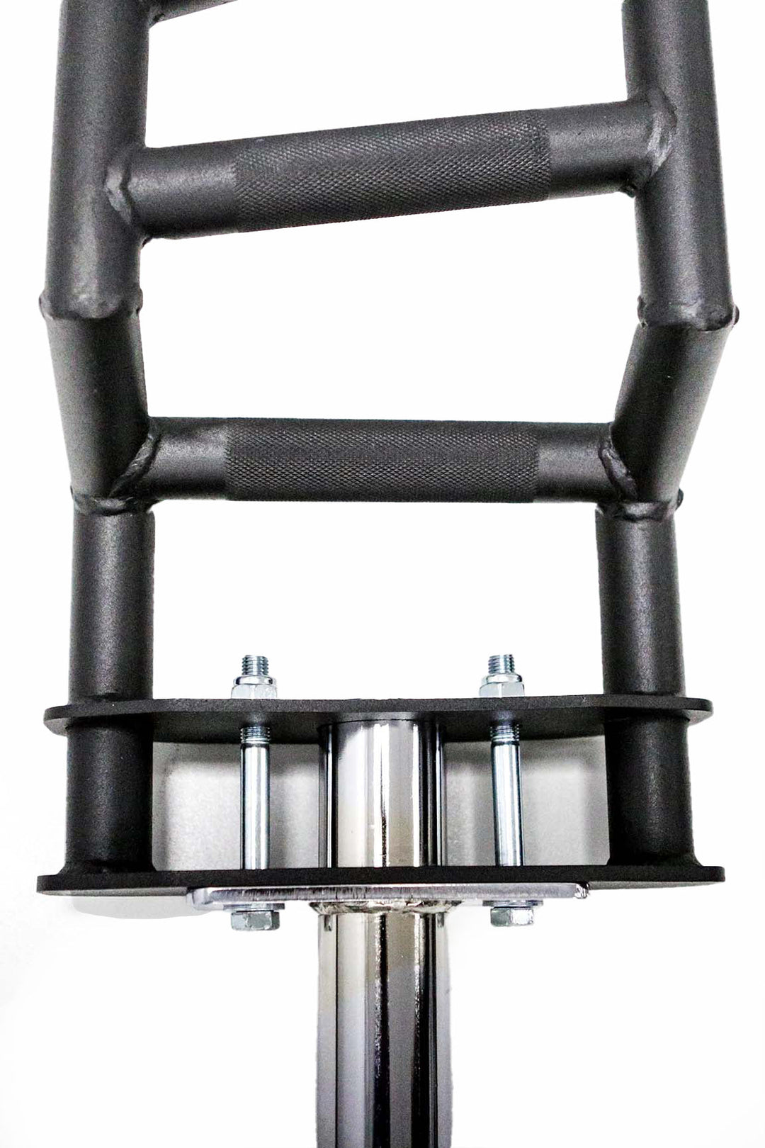 Knurl on black Olympic swiss bar