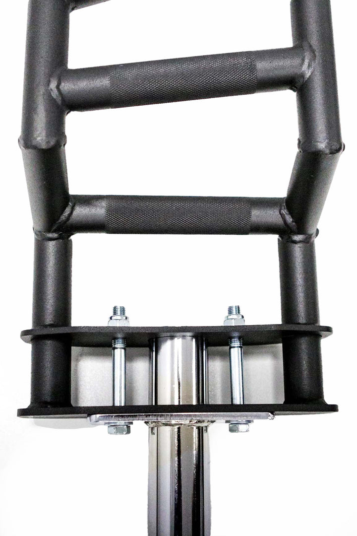 Knurl on black Olympic swiss bar