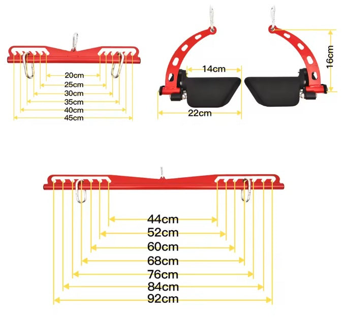 Body Iron Pro Ergonomic Lat Pull Down Handle Set