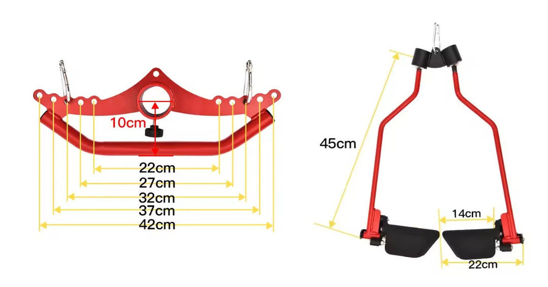 Body Iron Pro Ergonomic Lat Pull Down Handle Set