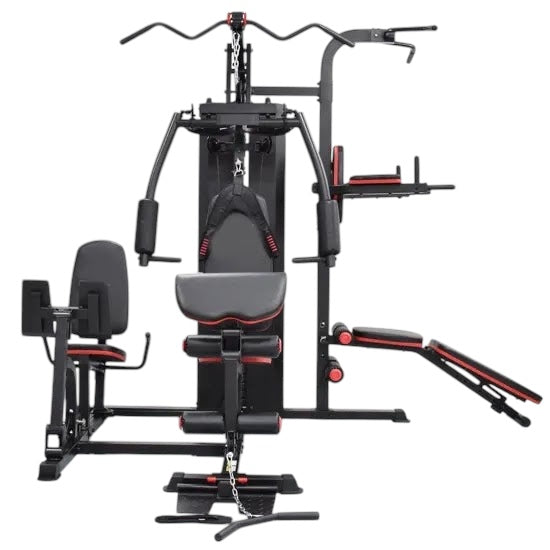 Body Iron Multi Station Home Gym With Leg Press BHG7000 + Power Tower + Ab Bench