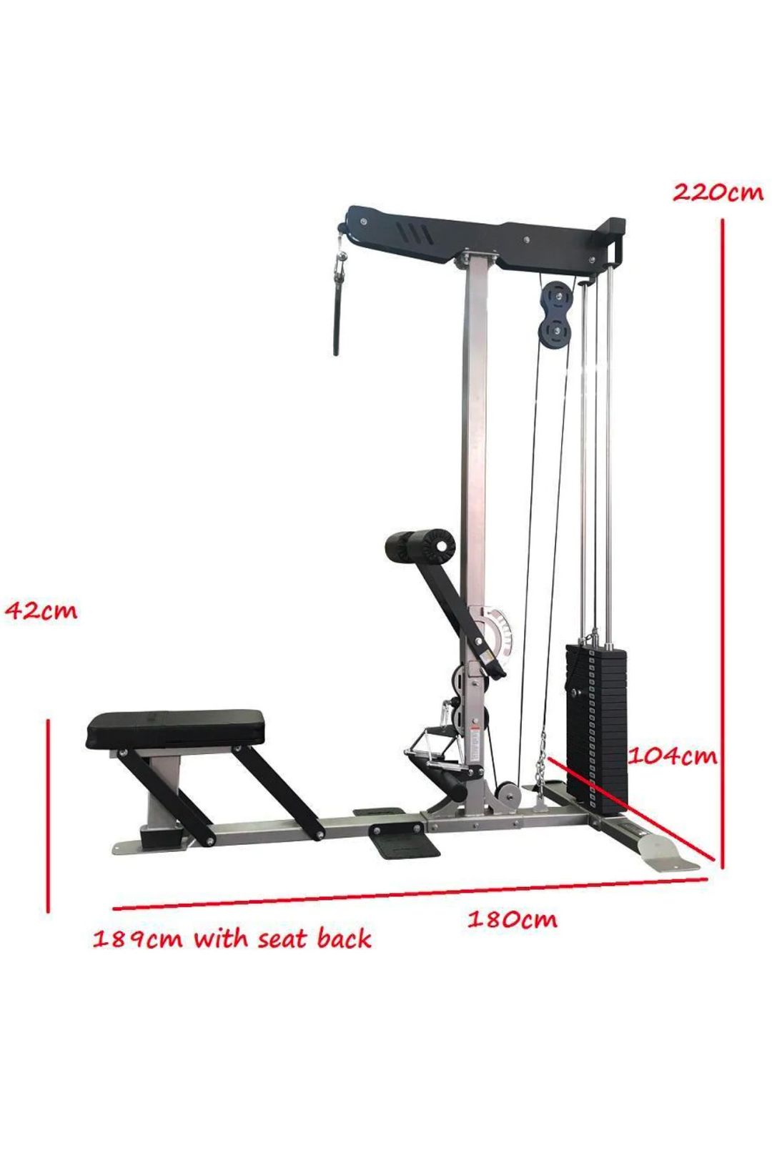 Body Iron Commercial 110kg Lat Pull Down / Low Row Machine
