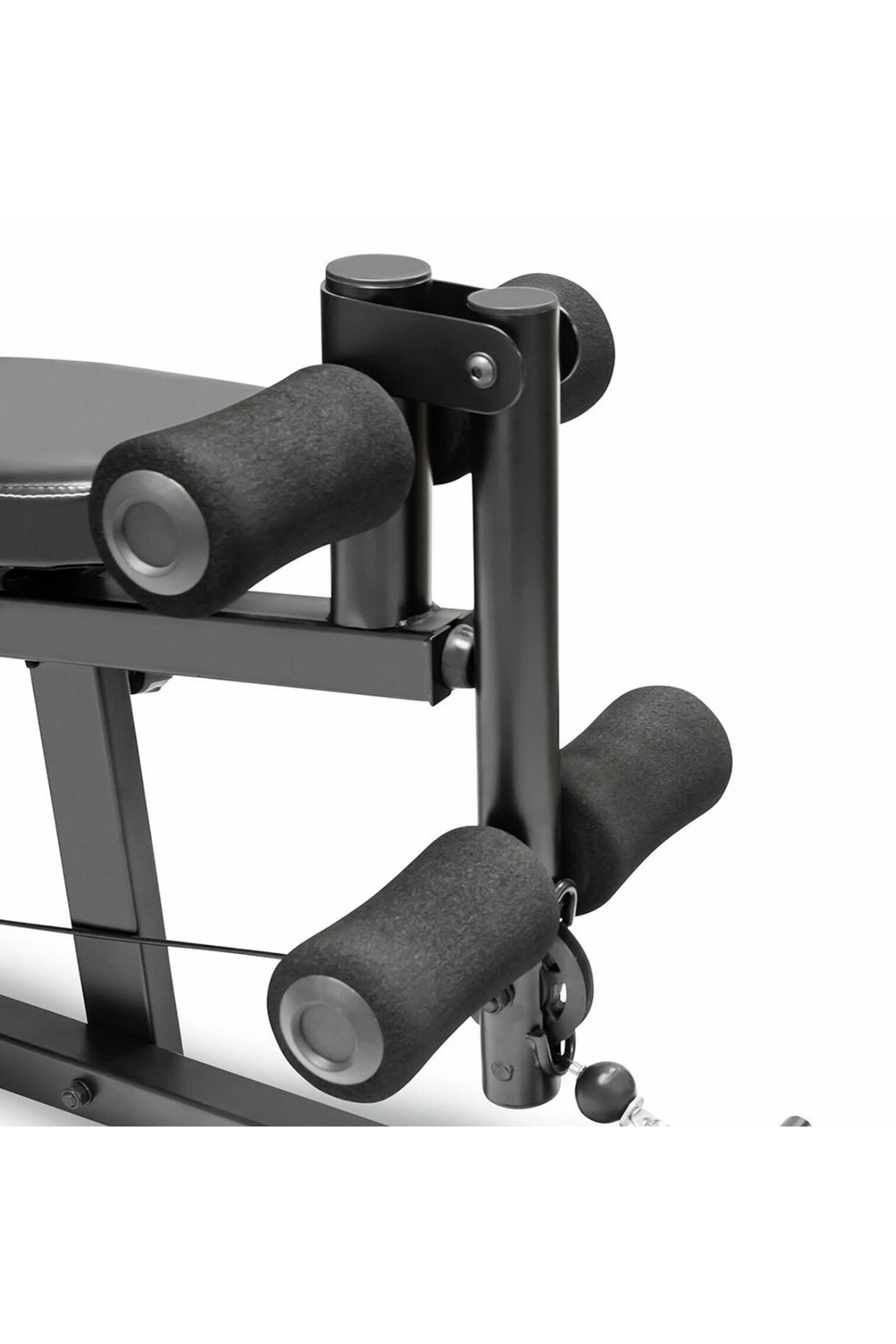 Dual leg developer on multi station home gym