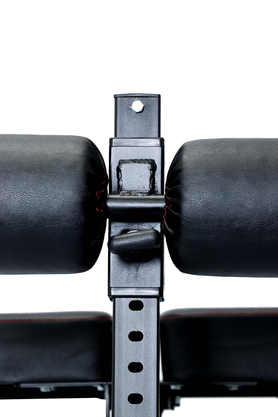 Close up of adjustment feature for leg pads