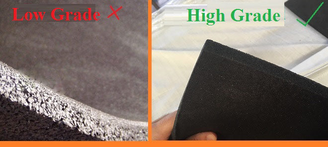 Body Iron Commercial Grade Rubber Flooring Mats 1 m x 1 m - 10 Square Meters